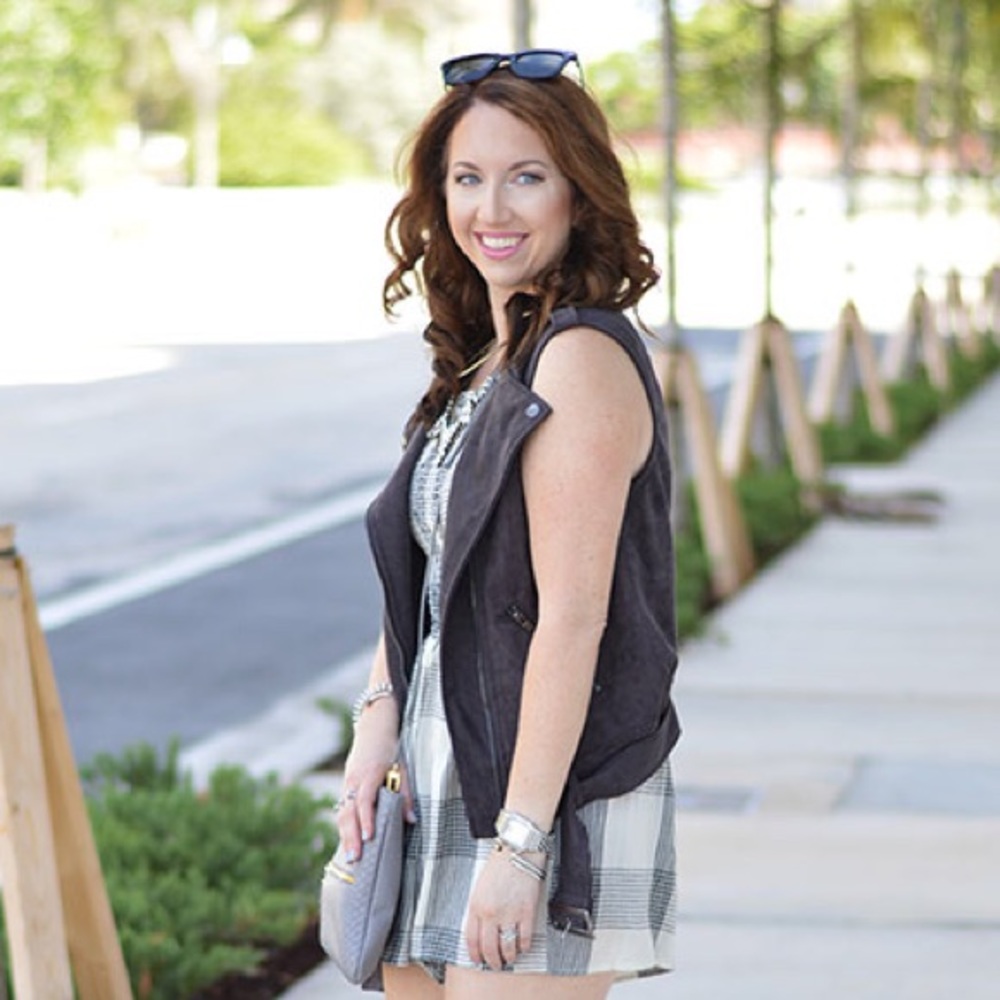 ASTR Faux Suede Moto vest